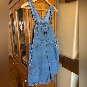 Vintage Y2K Harley Davidson Women’s Denim Short Overalls • Size Small